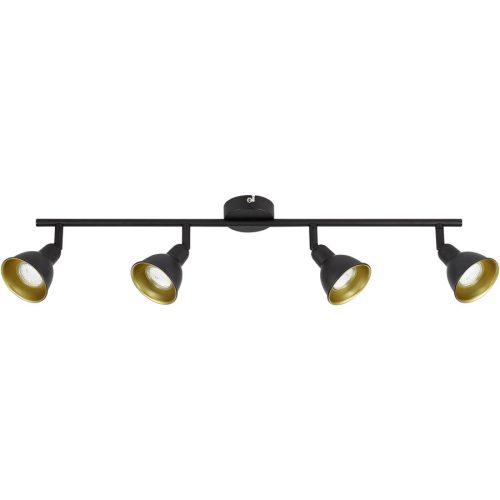 Spot Diogo Gold/Schwarz Metall 68 cm 11 cm - Farbe: schwarz-gold - LED - Lichtfarbe: Warmweiss - Spot- LED Energiesparlampe