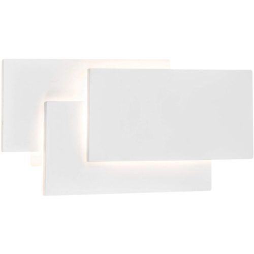 Wandlampe Corrantes Weiss Aluminium/Glas 26 cm 6 cm - LED - Lichtfarbe: Warmweiss - Material: Aluminium/Acrylglas - Wandlampe