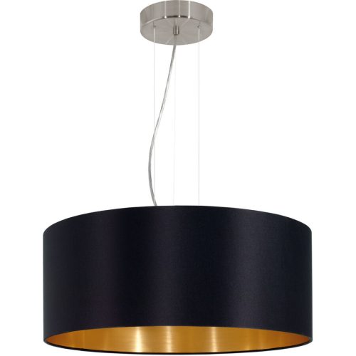 Eglo Pendellampe Maserlo Gold/Schwarz Stahl 110 cm - LED - Material: Stahl/Stoff - Pendellampe- LED Energiesparlampe