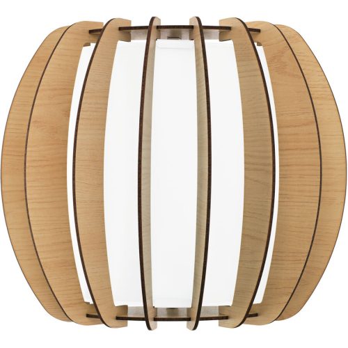 Wandlampe Stellato 1 Weiss Stahl/Holz 29 cm 25 cm - Farbe: Ahorn/weiss - Material: Holz/Stahl - Wandlampe