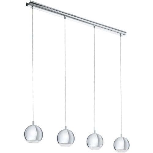 Pendellampe Conessa Grau Kunststoff/Metall 101 cm 110 cm - Farbe: Chrom/klar - LED - Lichtfarbe: Warmweiss - Pendellampe- LED Energiesparlampe