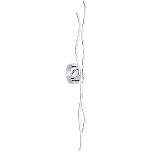 Wandlampe Roncade Weiss/Grau Aluminium/Stahl 18 cm 8 cm - Farbe: chrom/weiss - LED - Lichtfarbe: Warmweiss - Wandlampe- LED Energiesparlampe
