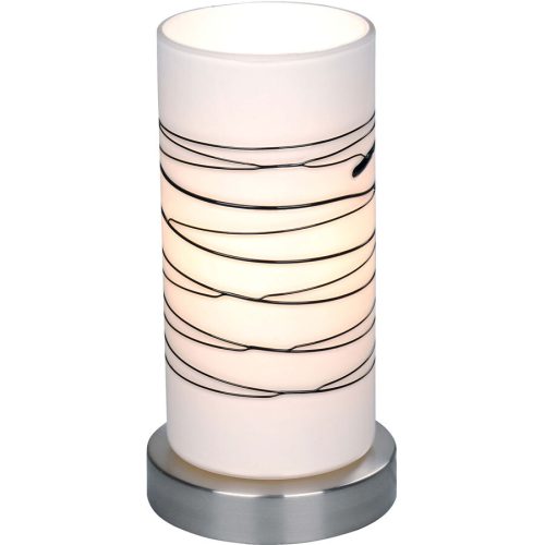 Tischlampe Essonne Schwarz/Weiss Glas/Metall 10 cm 22 cm - Farbe: weiss/schwarz - LED - Lichtfarbe: Extra warmweiss - Material: Metall/Glas -
