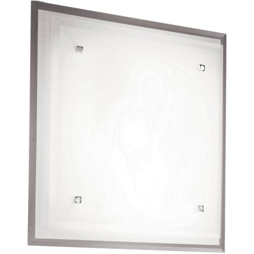 Deckenlampe Marma Weiss/Grau Metall 30 cm 30 cm - Farbe: weiss/chrom - Deckenlampe