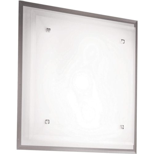 Deckenlampe Marma Weiss/Grau Metall 46 cm 46 cm - Farbe: weiss/chrom - Deckenlampe