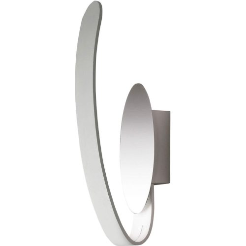 Wandlampe Loreno Weiss/Grau Metall 9 cm 34 cm - Farbe: weiss/chrom - LED - Lichtfarbe: Warmweiss - Wandlampe- LED Energiesparlampe