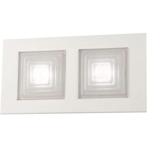 Wandlampe Faras Weiss Metall 36 cm 19 cm - LED - Lichtfarbe: Warmweiss - Wandlampe- LED Energiesparlampe