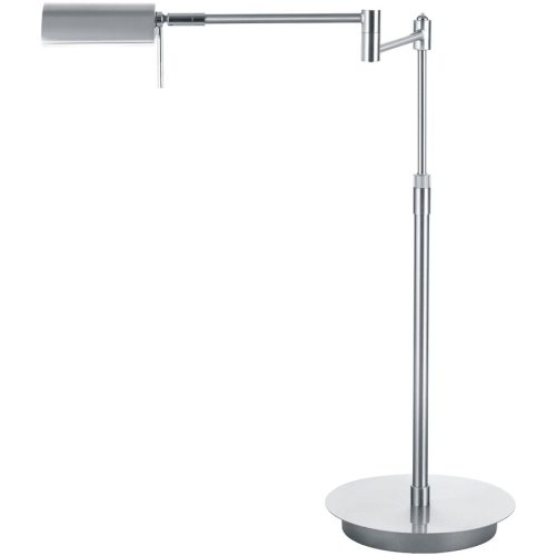 Tischlampe Gaio Silber Metall/Chrom 60 cm - LED - Lichtfarbe: Warmweiss - Material: Nickel matt, Chrom abgesetzt - Tischlampe- LED Energiesparlampe
