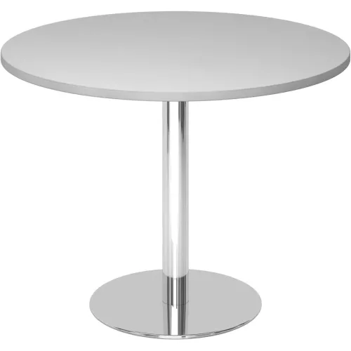 Hammerbacher, Hammerbacher Besprechungstisch, Gestell verchromt, Ø 1.000 mm, grau