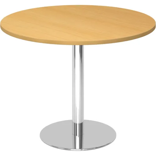 Hammerbacher, Besprechungstisch, Gestell verchromt, Ø 1.000 mm, Buche
