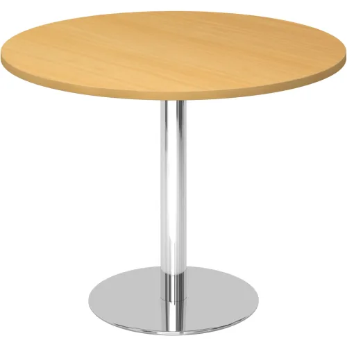 Hammerbacher, Besprechungstisch, Gestell verchromt, Ø 1.000 mm, Buche