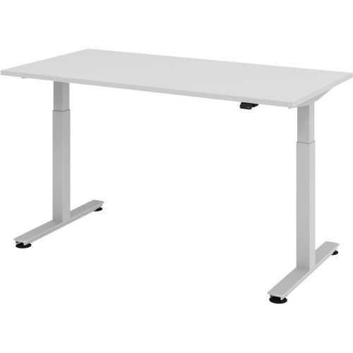 Hammerbacher, Hammerbacher Sitz-Stehschreibtisch XMST Grau, Silber 1.600 x 800 x 650 mm