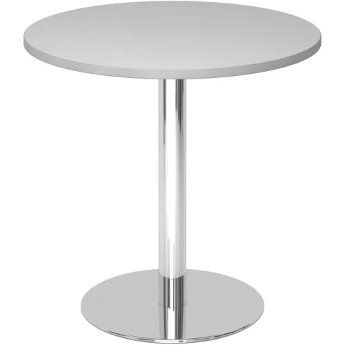 Hammerbacher, Hammerbacher Besprechungstisch, Gestell verchromt, Ø 800 mm, grau