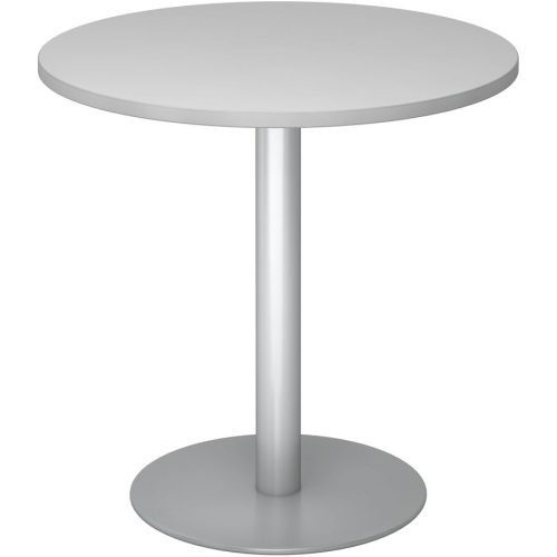 Hammerbacher, Hammerbacher Säulentisch STF08 Grau, Silber 800 x 745 mm