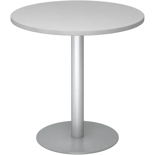 Hammerbacher, Hammerbacher Säulentisch STF08 Grau, Silber 800 x 745 mm