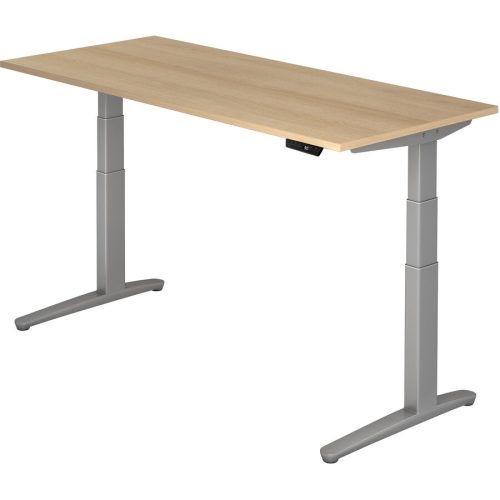 Hammerbacher, Hammerbacher Elektrisch höhenverstellbarer Schreibtisch, mit Memoryschalter, C-Fuss, BxT 1.800 x 800 mm, Eiche
