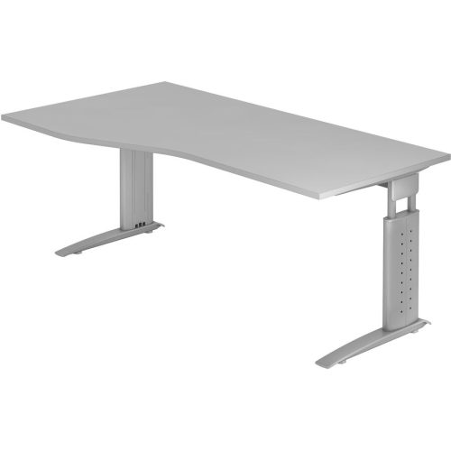 Hammerbacher, Hammerbacher Schreibtisch US18 Grau, Silber 1.800 x 800 x 680 x 680 - 860 mm