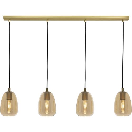 Pendellampe Gamalero Gelb/Gold Glas 108 cm 110 cm - Farbe: Bernstein - Pendellampe