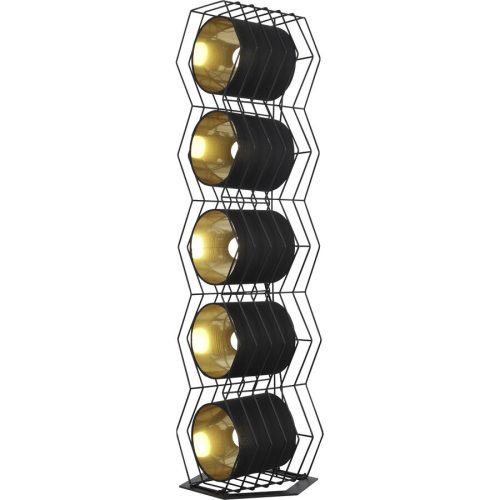 Stehlampe Perdrigau Schwarz Metall/Stoff 22 cm 95 cm - Material: Metall/ Stoff - Stehlampe