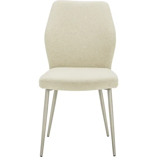 LIVIQUE, Stuhl Elonie Beige Stoff/Edelstahl 48.5 cm - Stuhl