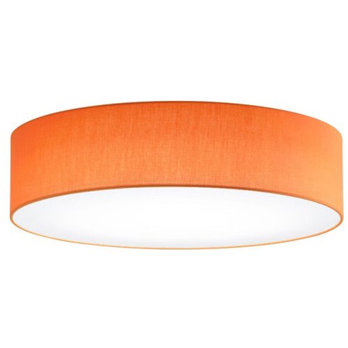Deckenlampe Noah Orange Metall/Stoff 60 cm 16 cm - LED - Lichtfarbe: Neutralweiss - Material: Metall/ Stoff - Deckenlampe- LED Energiesparlampe
