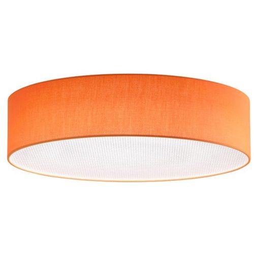 Deckenlampe Noah Orange Metall/Stoff 60 cm 16 cm - LED - Lichtfarbe: Neutralweiss - Material: Metall/ Stoff - Deckenlampe- LED Energiesparlampe