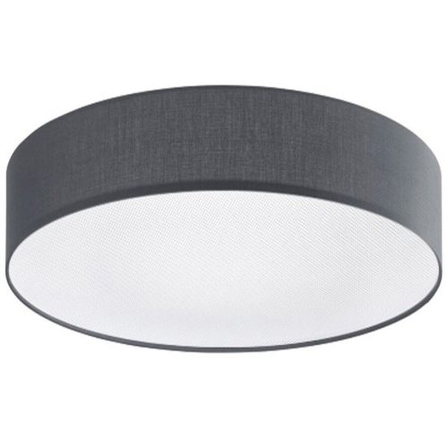 Deckenlampe Noah Grau Metall/Stoff 60 cm 16 cm - Farbe: anthrazit - LED - Lichtfarbe: Warmweiss - Material: Metall/ Stoff - Deckenlampe- LED