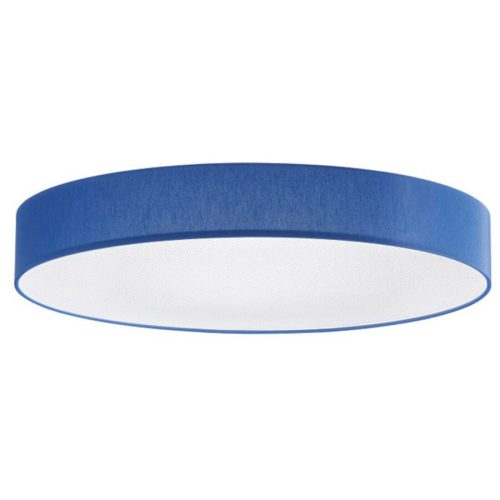 Deckenlampe Noad Blau Metall/Stoff 60 cm 10 cm - Farbe: Dunkelblau - LED - Lichtfarbe: Warmweiss - Material: Metall/ Stoff - Deckenlampe- LED