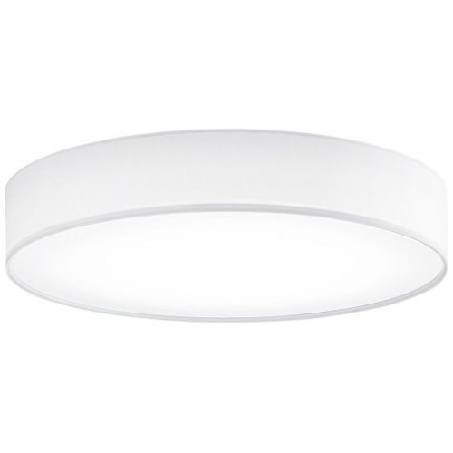 Deckenlampe Noad Weiss Metall/Stoff 50 cm 10 cm - Farbe: reinweiss - LED - Lichtfarbe: Warmweiss - Material: Metall/ Stoff - Deckenlampe- LED