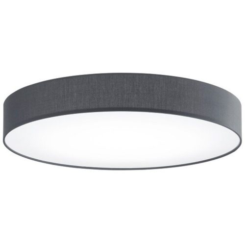 Deckenlampe Noad Grau Metall/Stoff 60 cm 10 cm - Farbe: anthrazit - LED - Lichtfarbe: Neutralweiss - Material: Metall/ Stoff - Deckenlampe- LED