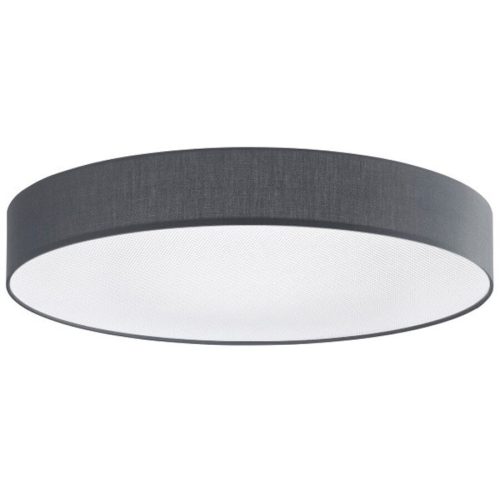 Deckenlampe Noad Grau Metall/Stoff 60 cm 10 cm - Farbe: anthrazit - LED - Lichtfarbe: Neutralweiss - Material: Metall/ Stoff - Deckenlampe- LED