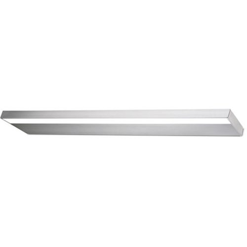 Wandlampe Amos Grau Metall 60 cm 2.5 cm - Farbe: Nickel matt - LED - Wandlampe- LED Energiesparlampe