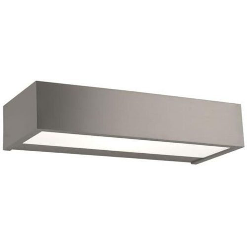 Wandlampe Apollo Grau Metall 30 cm 5 cm - Farbe: Nickel matt - LED - Wandlampe- LED Energiesparlampe