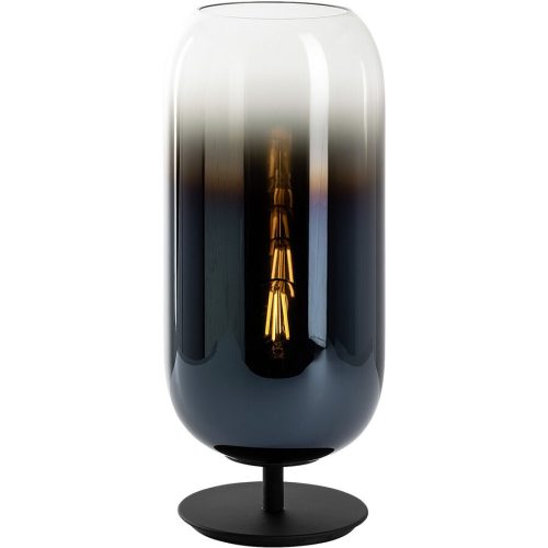 Designer-Tischlampe Artemide Gople E14 Blau schwarz D 14 cm H 34 cm - Farbe: blau/schwarz - Material: Glas - Designer-Tischlampe