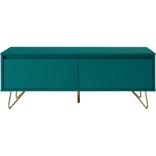 Lowboard Astrix Blau/Gold MDF/Metall 120 cm 45 cm 40 cm - Lowboard