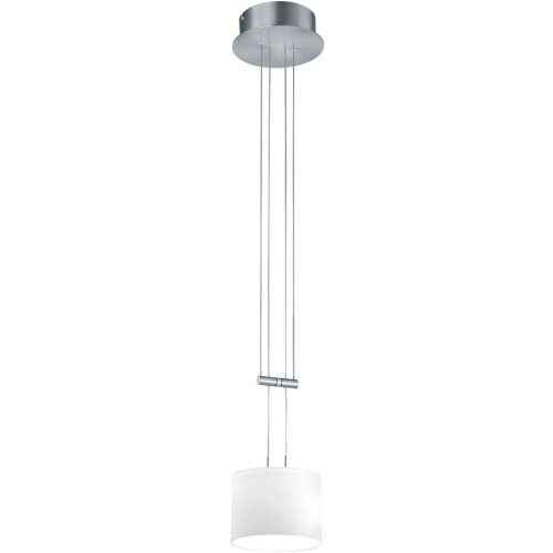 Designer-Pendellampe Bankamp Grazia Nickel matt 1-flammig dimmbar D 16 cm - Farbe: Nickel matt/Chrom abgesetzt - LED - Lichtfarbe: Extra warmweiss -