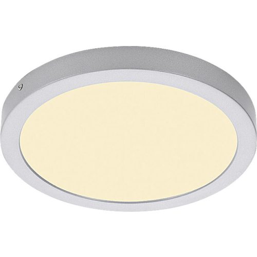 Deckenlampe Cissione Weiss/Grau Kunststoff/Metall 30 cm 3 cm - Farbe: chrom matt/weiss - LED - Lichtfarbe: Warmweiss - Material: Metall/Kunststoff -
