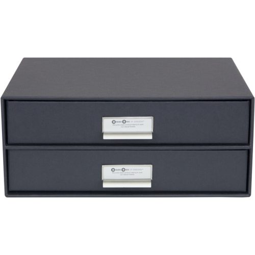 Bigso Box of Sweden, BIGSO BOX OF SWEDEN Schubladenbo 15752000 Birger 2 Schubl. d.grau