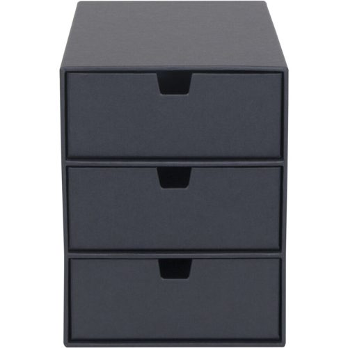 Bigso Box of Sweden, BIGSO BOX OF SWEDEN Schubladenbox 15751600 Ingrid 3 Schubl. d.grau