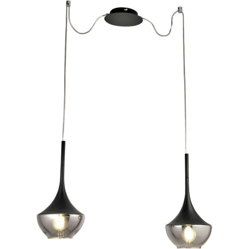 Pendellampe Lindita Schwarz Glas/Metall 70 cm 35 cm - Material: Metall/Glas - Pendellampe