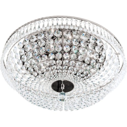 Briamond Deckenlampe Sheraton Grau Kristall/Messing 55 cm 22 cm - Farbe: chrom - Material: Messing/Kristall - Deckenlampe