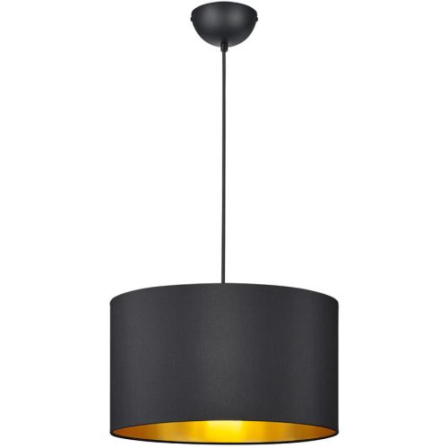 Pendellampe Daro Schwarz Stoff 40 cm 150 cm - Farbe: schwarz matt - Pendellampe