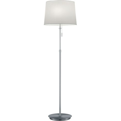 Stehlampe Testa Grau Metall 46.3 cm 180 cm Höhenverstellbar (manuell) - Farbe: Nickel matt - Stehlampe