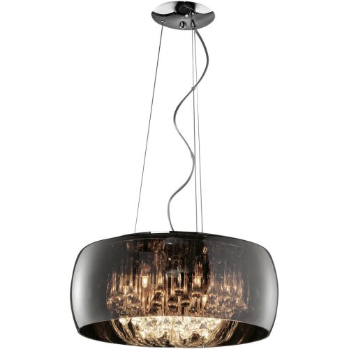 Pendellampe Bania Grau Glas 50 cm 150 cm Höhenverstellbar (manuell) - Farbe: chrom - Pendellampe