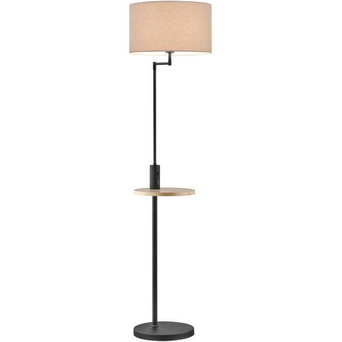 Stehlampe Rika Schwarz Metall 40 cm 160 cm - Farbe: schwarz matt - Stehlampe