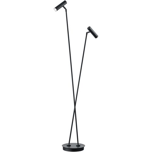 Leselampe Tom Schwarz Metall 140 cm - LED - Lichtfarbe: Extra warmweiss - Leselampe- LED Energiesparlampe