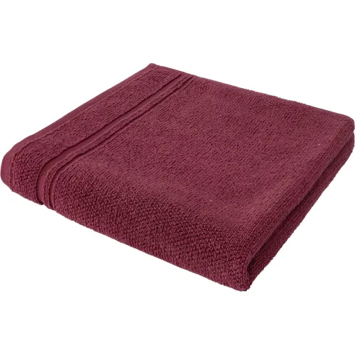 LIVIQUE, Duschtuch Caprice Solid Rot Baumwolle 70 cm 140 cm - Farbe: weinrot - Duschtuch
