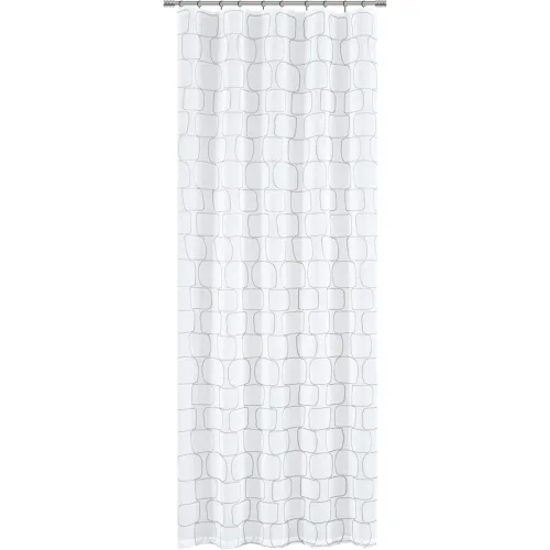 LIVIQUE, Vorhang Kim Grau/Weiss Polyester 135 cm - Farbe: weiss/grau - Vorhang