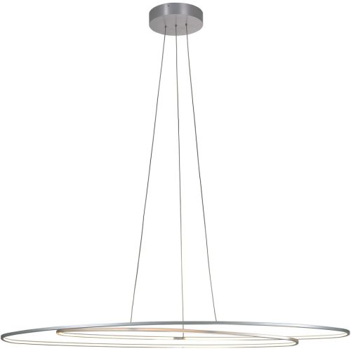 Bopp Pendellampe Flair Silber Aluminium 30 cm 140 cm - Farbe: Aluminium geschliffen - LED - Lichtfarbe: Extra warmweiss - Pendellampe- LED