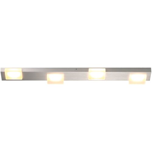 Bopp Deckenlampe Lamina Silber Aluminium 12 cm 3 cm - Farbe: Aluminium geschliffen - LED - Lichtfarbe: Extra warmweiss - Deckenlampe- LED